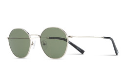 Shop TRICE Logo Irregular Sunglasses in Silver online.