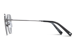 Shop TRICE Logo Irregular Sunglasses in Dark Gunmetal online.