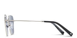 Shop TRICE Logo Irregular Sunglasses in Silver online.