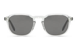 Shop TRICE Logo Square Sunglasses in Transparent Grey online.