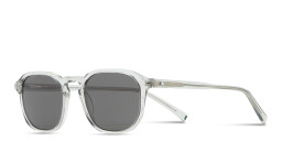 Shop TRICE Logo Square Sunglasses in Transparent Grey online.