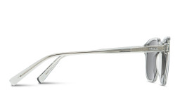 Shop TRICE Logo Square Sunglasses in Transparent Grey online.