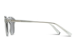 Shop TRICE Logo Square Sunglasses in Transparent Grey online.