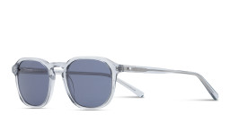 TRICE Logo Square Sunglasses in Transparent Grey – Product Photo 2