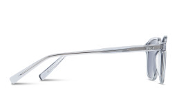 Shop TRICE Logo Square Sunglasses in Transparent Grey online.