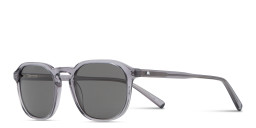 Shop TRICE Logo Square Sunglasses in Transparent Black online.