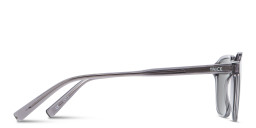 Shop TRICE Logo Square Sunglasses in Transparent Black online.