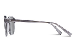 TRICE Logo Square Sunglasses in Transparent Black – Product Photo 4