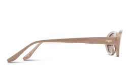 Shop TRICE Logo Oval Sunglasses in Beige online.