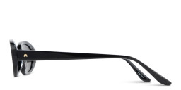 TRICE Logo Oval Sunglasses in Black – Product Photo 4