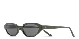 Shop TRICE Logo Irregular Sunglasses in Green online.