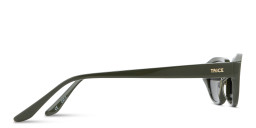 Shop TRICE Logo Irregular Sunglasses in Green online.