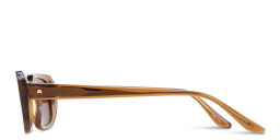 Shop TRICE Logo Rectangle Sunglasses in Transparent Brown online.