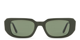 TRICE Logo Rectangle Sunglasses in Green – Product Photo 1