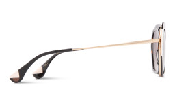 Shop Woodys Ariadna Irregular Sunglasses in Black online.