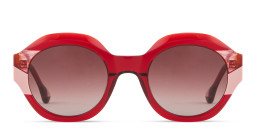 تسوق نظارات شمسية ڤاليريا بإطار دائري ووديز بلون أحمر أونلاين.