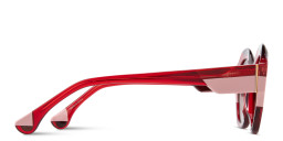 Shop Woodys Valeria Round Sunglasses in Red online.