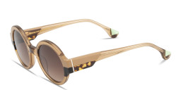 Shop Woodys Winnie Round Sunglasses in Brown online.
