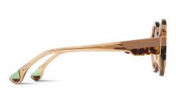 Shop Woodys Winnie Round Sunglasses in Brown online.