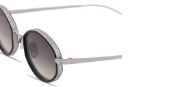 Eyepetizer Naomi Unisex Oval Sunglasses in Silver Black – Product Photo 3