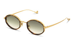 Shop Eyepetizer Naomi Unisex Oval Sunglasses in Havana Gold online.