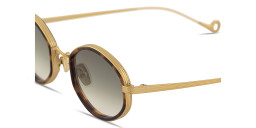 Eyepetizer Naomi Unisex Oval Sunglasses in Havana Gold – Product Photo 3