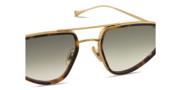 Shop Eyepetizer Silencio Unisex Square Sunglasses in Havana online.