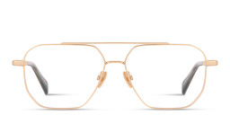 Shop ALL SAINTS Felix Wide Pilot Eyeglasses in Warm Brass online.