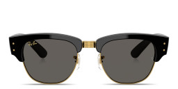 Shop Ray-Ban Mega Clubmaster Blacked Out Collection Unisex Square Sunglasses in Black online.
