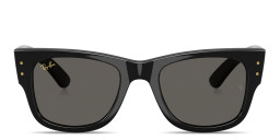 Shop Ray-Ban Mega Wayfarer Blacked Out Collection Unisex Square Sunglasses in Black online.