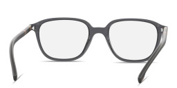 Shop Hugo Boss Logo Signature Square Eyeglasses in Transparent Grey online.
