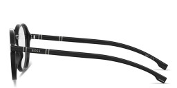 Shop Hugo Boss Logo Signature Panthos Eyeglasses in Black online.