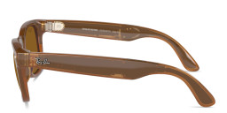 Ray-Ban Meta Wayfarer Unisex Square Sunglasses in Shiny Caramel – Product Photo 3