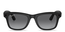 Shop Ray-Ban Meta Wayfarer Unisex Square Sunglasses in Matte Black online.