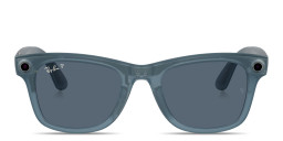 Ray-Ban Meta Wayfarer Unisex Square Sunglasses in Matte Jeans/Dusty Blue – Product Photo 4