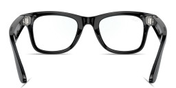 Shop Ray-Ban Meta Wayfarer Unisex Square Eyeglasses in Shiny Black online.
