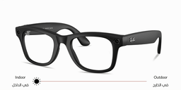 Ray-Ban Meta Wayfarer Unisex Square Sunglasses in Matte Black – Product Photo 2