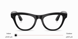 Ray-Ban Meta Skyler Unisex Cat in Shiny Black – Product Photo 1