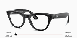 Ray-Ban Meta Skyler Unisex Cat in Shiny Black – Product Photo 2