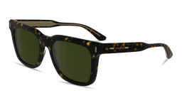 Shop Calvin Klein Logo Signature Rectangle Sunglasses in Tortoise online.