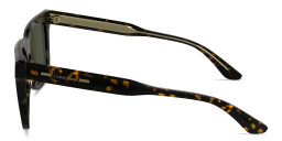 Shop Calvin Klein Logo Signature Rectangle Sunglasses in Tortoise online.