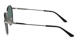 Calvin Klein Engraved Logo Unisex Round Sunglasses in Black & Silver – Product Photo 3