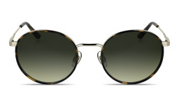 Shop Calvin Klein Engraved Logo Unisex Round Sunglasses in Havana Silver online.
