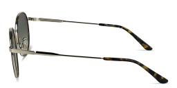 Shop Calvin Klein Engraved Logo Unisex Round Sunglasses in Havana Silver online.