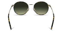 Shop Calvin Klein Engraved Logo Unisex Round Sunglasses in Havana Silver online.