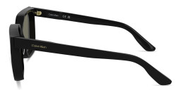 Shop Calvin Klein Logo Lettering Rectangle Sunglasses in Black online.