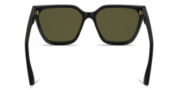 Shop Calvin Klein Logo Lettering Rectangle Sunglasses in Black online.