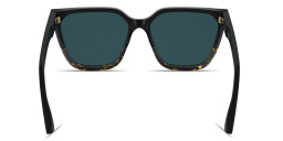 Shop Calvin Klein Logo Lettering Rectangle Sunglasses in Black & Tortoise online.