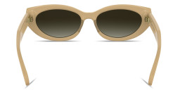 Calvin Klein Logo Lettering Cat-Eye Sunglasses in Beige – Product Photo 4