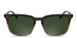 Shop Calvin Klein Logo Lettering Square Sunglasses in Green online.